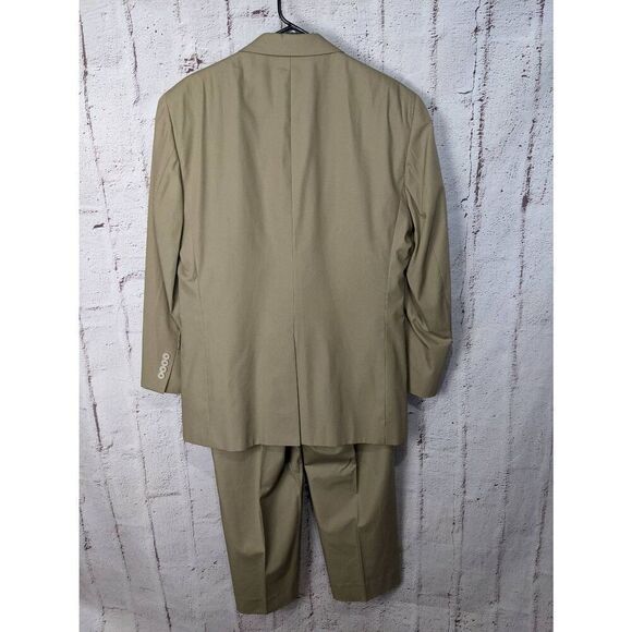 Jos. A. Bank Mens Suit 2 Piece Beige Tan‎ Blazer 40R Pants 34x28 - Picture 3 of 12